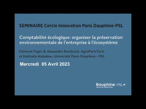 Séminaire Cercle innovation - Université Paris Dauphine - PSL // 5 avril 2023