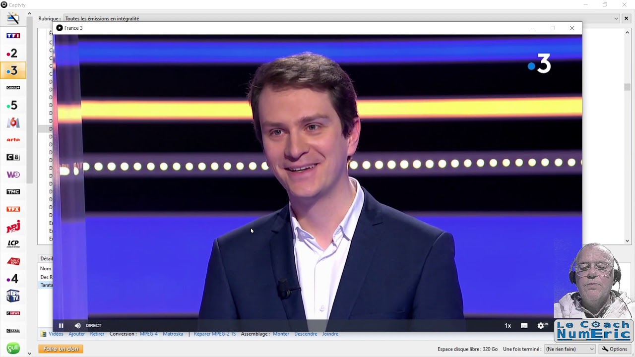 Utiliser CapTvTy pour visionner et enregistrer vos émissions TV.