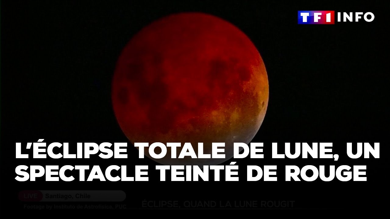L'éclipse totale de Lune, un spectacle teinté de rouge｜TF1 INFO