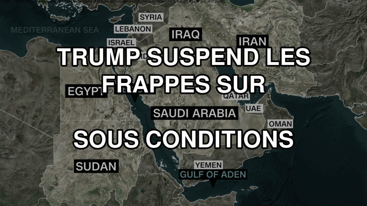 🔴 Trump suspend les frappes sur l'Iran — mais sous conditions