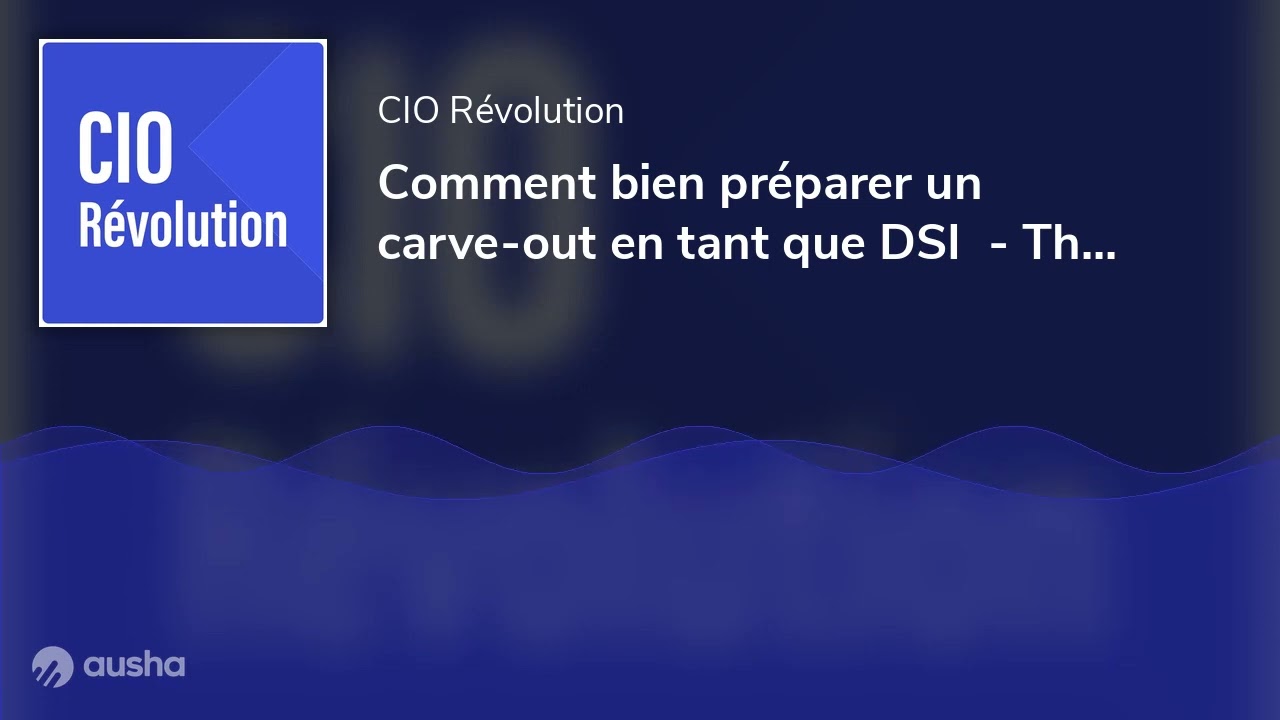 Comment bien préparer un carve-out en tant que DSI  - Thierry Haro - e63