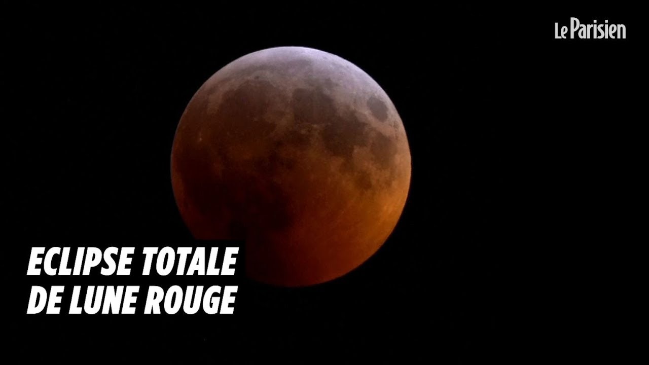 Eclipse totale de lune : l'astre disparaît et se teinte de rouge